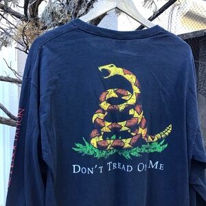 Vintage Nra Dont Tread On Me Long Sleeve Graphic Shirt Mens Xl Black Rifle